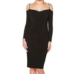 Laundry by Shelli Segal - Skinny Strap knee-length Dress- Black- size 4